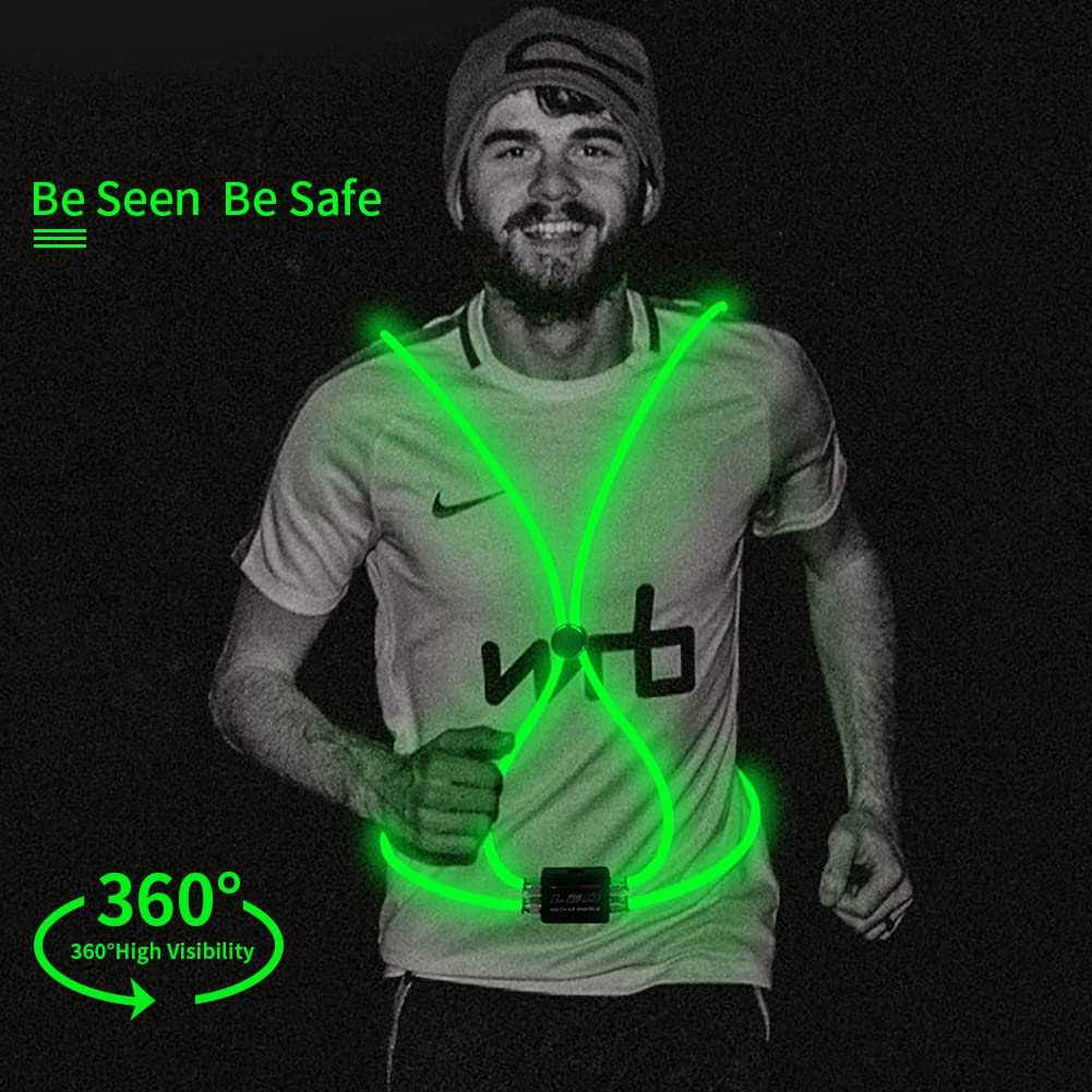 esonstyle LED Reflective Vest Rechargeable Running Light for Runners High Visibility Safety Vest for Running,Cycling or Walking - Image 3
