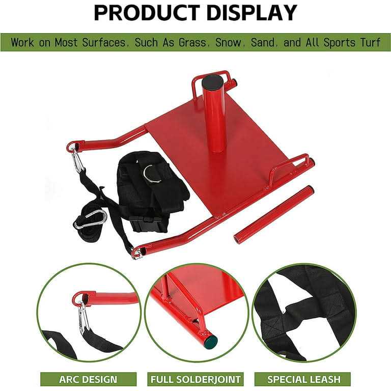 Kojem Fitness Sled Training Sled Padded Harness Trading Power Running Speed Sled Weighted Drag Sport Power Sled for Athletic Exercise and Speed - Image 3