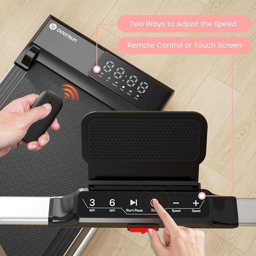 DeerRun 3 in 1 Folding Treadmills for Home, 3.0hp Powerful and Quiet Under Desk Treadmill - Image 3