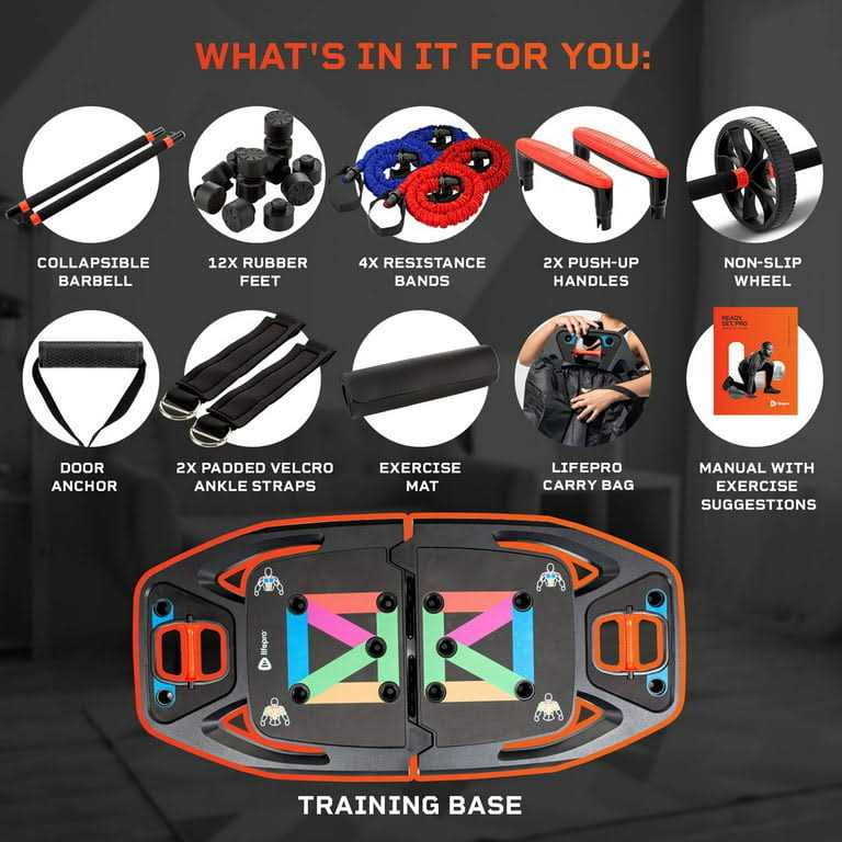 Lifepro InfinityBox Portable Home Gym 7 Push up Board System Workout Equipment Set - Image 5