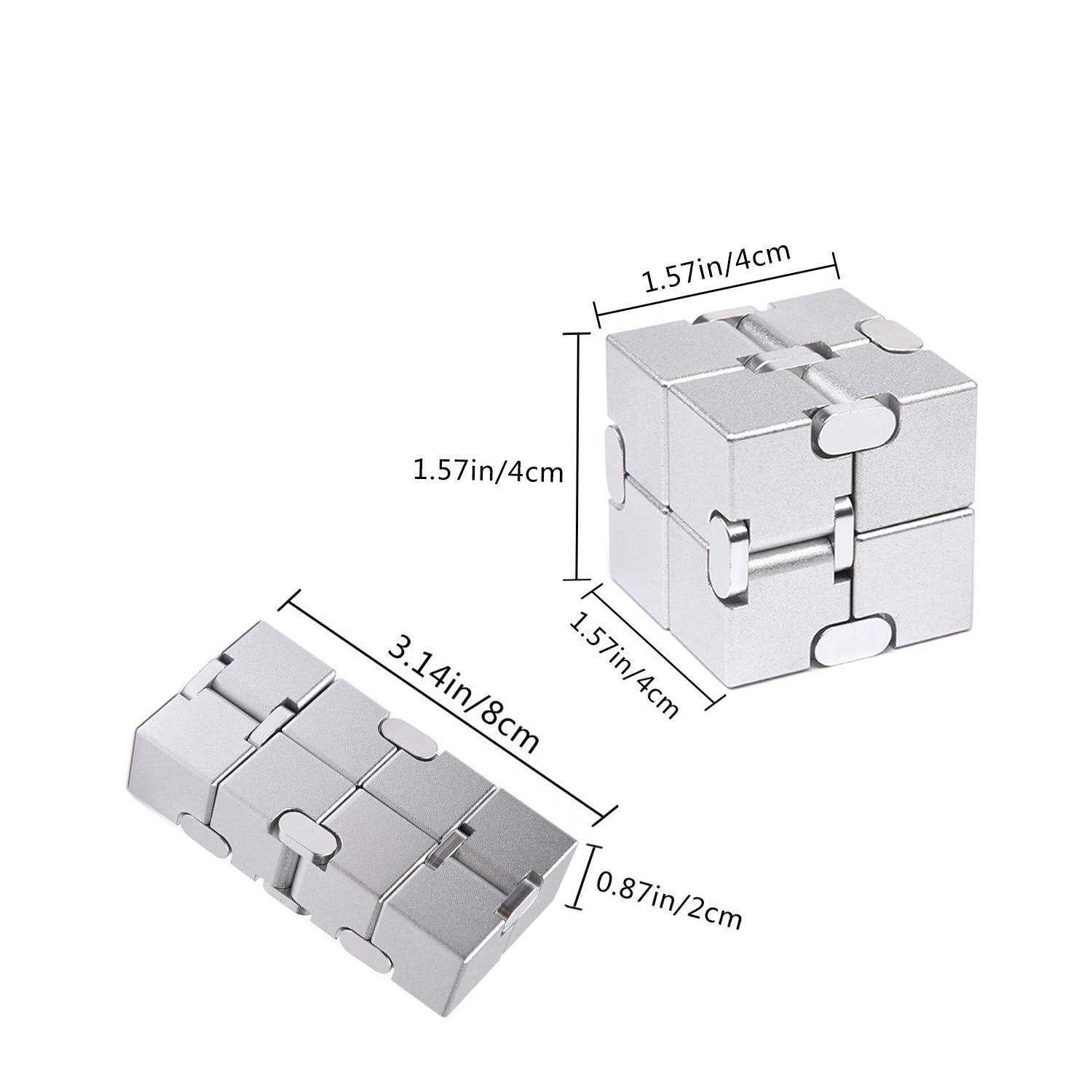 Joeyank Fidget Cube New Version Fidget Finger Toys Metal Infinity Cube Prime for Stress and Anxiety Relief/ADHD - Image 5