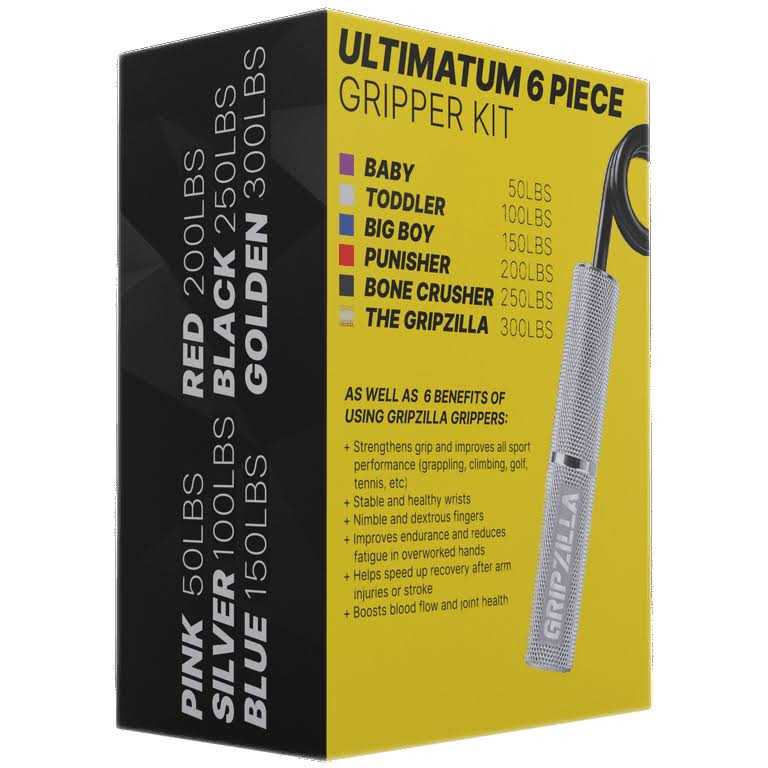 Gripzilla Ultimatum Hand Grip Strengthener Workout Kit 50-300lb 6pc for Finger Exercise - Image 4