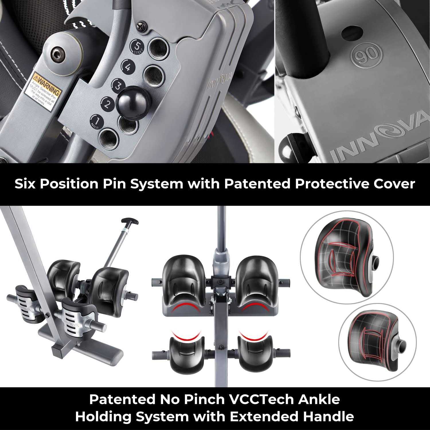 Innova Health and Fitness Innova ITM6000 Advanced Heat and Massage Therapeutic Inversion Table - Image 4