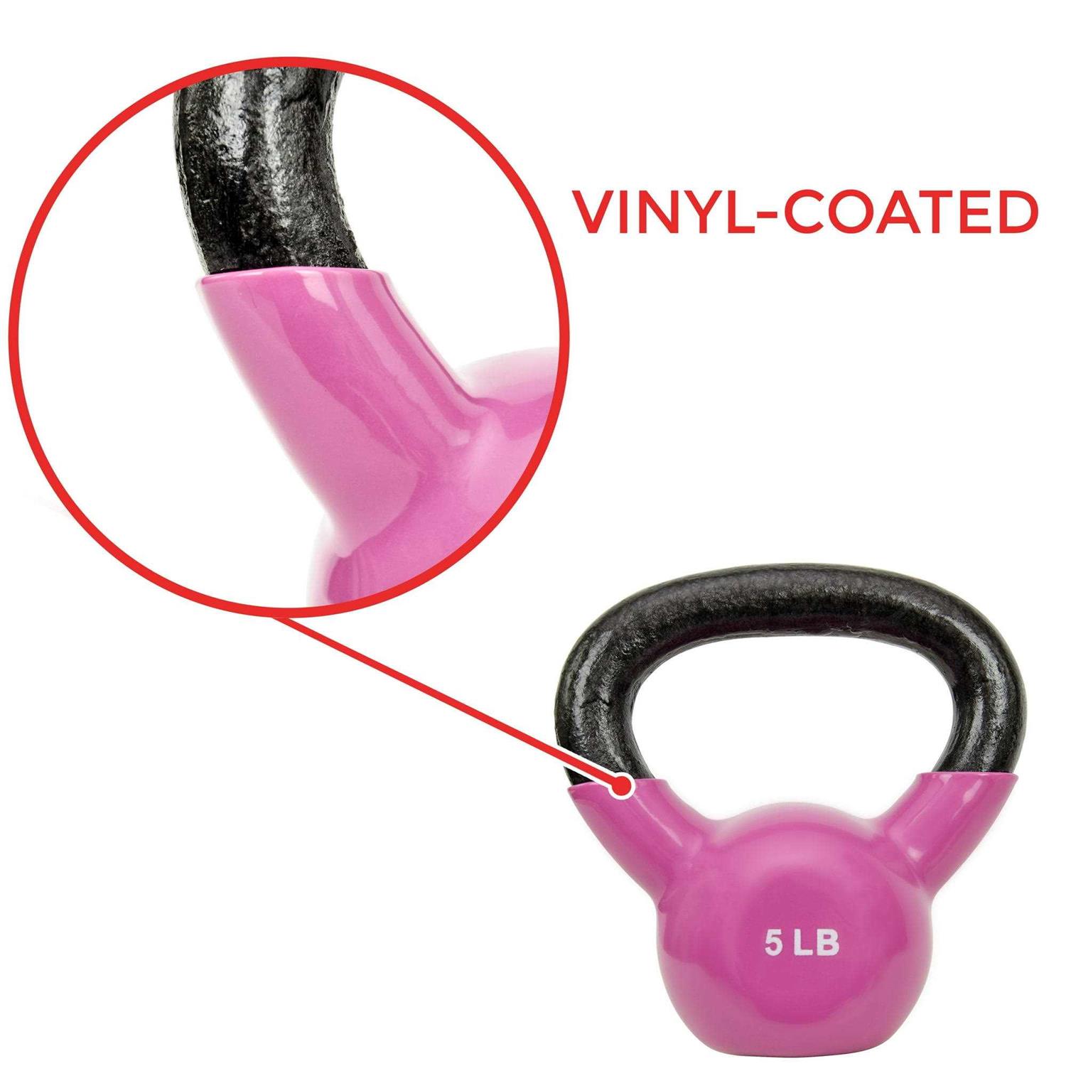 Sunny Health & Fitness Vinyl Coated Kettle Bell - Image 3