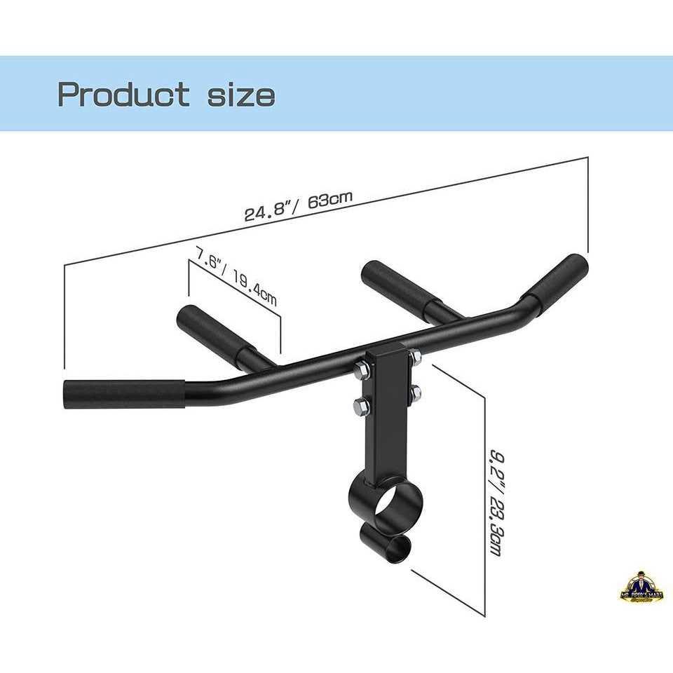 T Bar Row Multi-Grip Handle Bar Attachment with Rubber Grip - Image 3