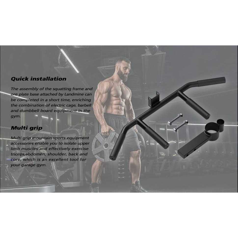 T Bar Row Multi-Grip Handle Bar Attachment with Rubber Grip - Image 4