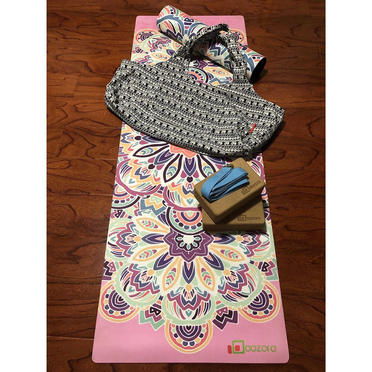 Aozora Yoga Mat Bag Large Yoga Mat Tote Sling Carrier with Pockets Fits Mats with Multi-Functional Storage Pockets Light and Durable - Image 4