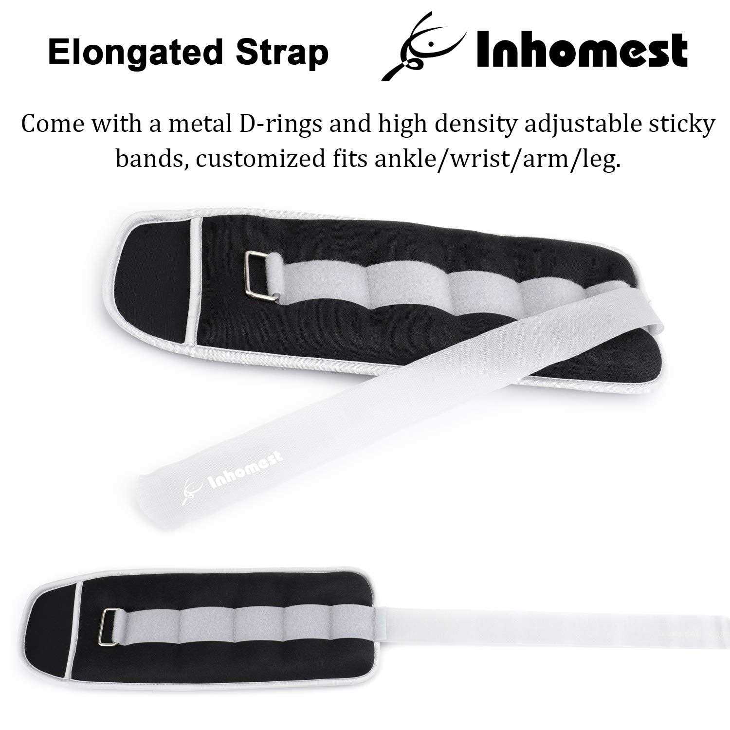 Inhomest Ankle Weights 1 Pair Wrist Arm Leg Weights for Women Men Kids for Strength Training - Image 4