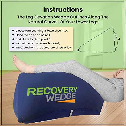 Leg Elevation Pillow by Recovery Wedge, Inflatable Wedge Pillow for Sleeping and Post-Surgical Recovery, Improve Circulation and Reduce Swelling, - Image 3