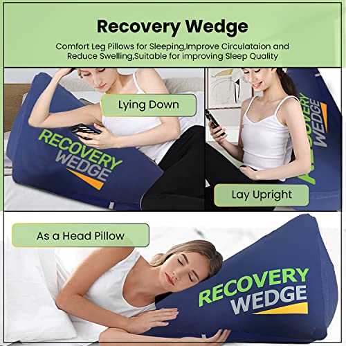 Leg Elevation Pillow by Recovery Wedge, Inflatable Wedge Pillow for Sleeping and Post-Surgical Recovery, Improve Circulation and Reduce Swelling, - Image 5