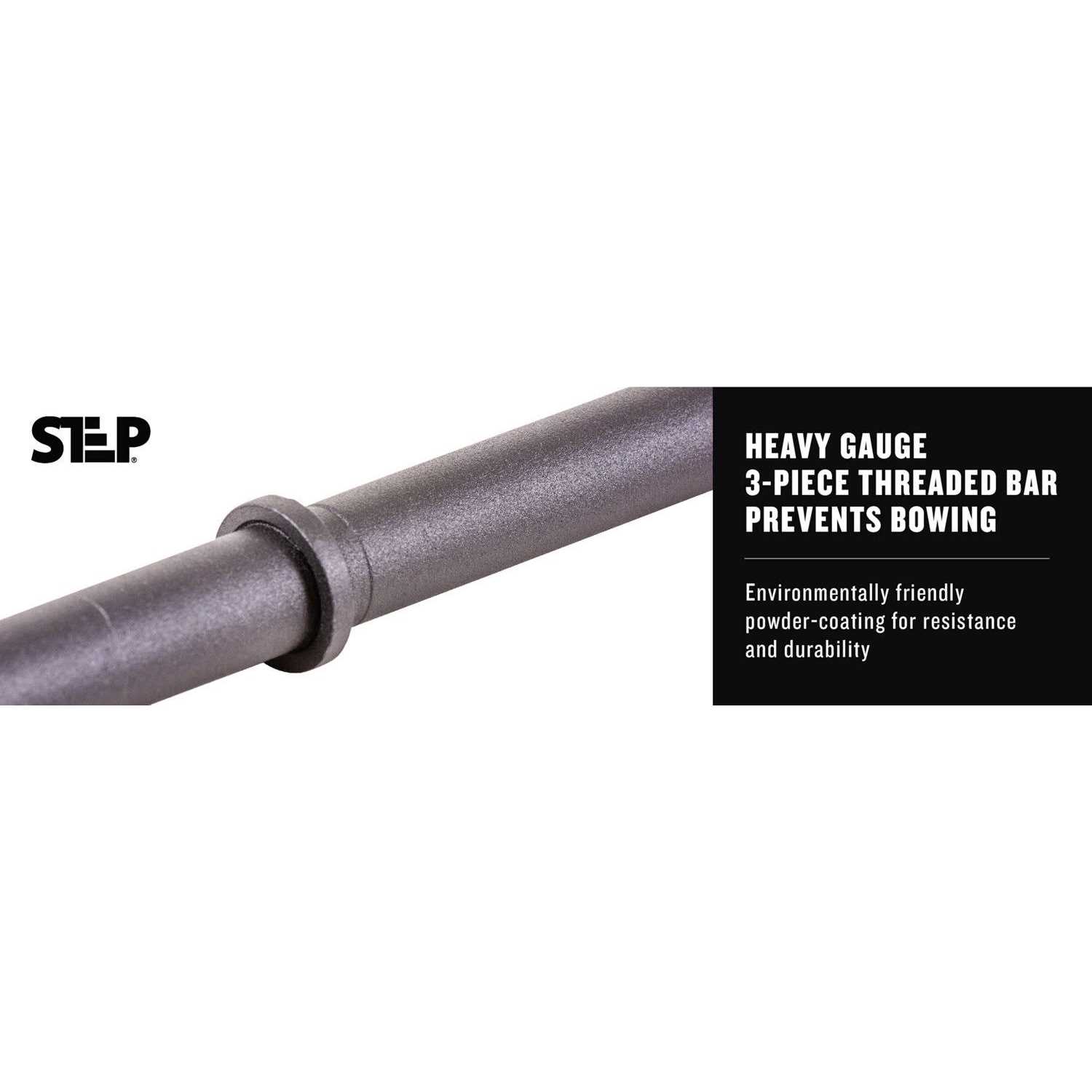 The Step Fitness Deluxe Barbell Weight Set, 60 lbs with Bar, Collars, and Weights - Image 5