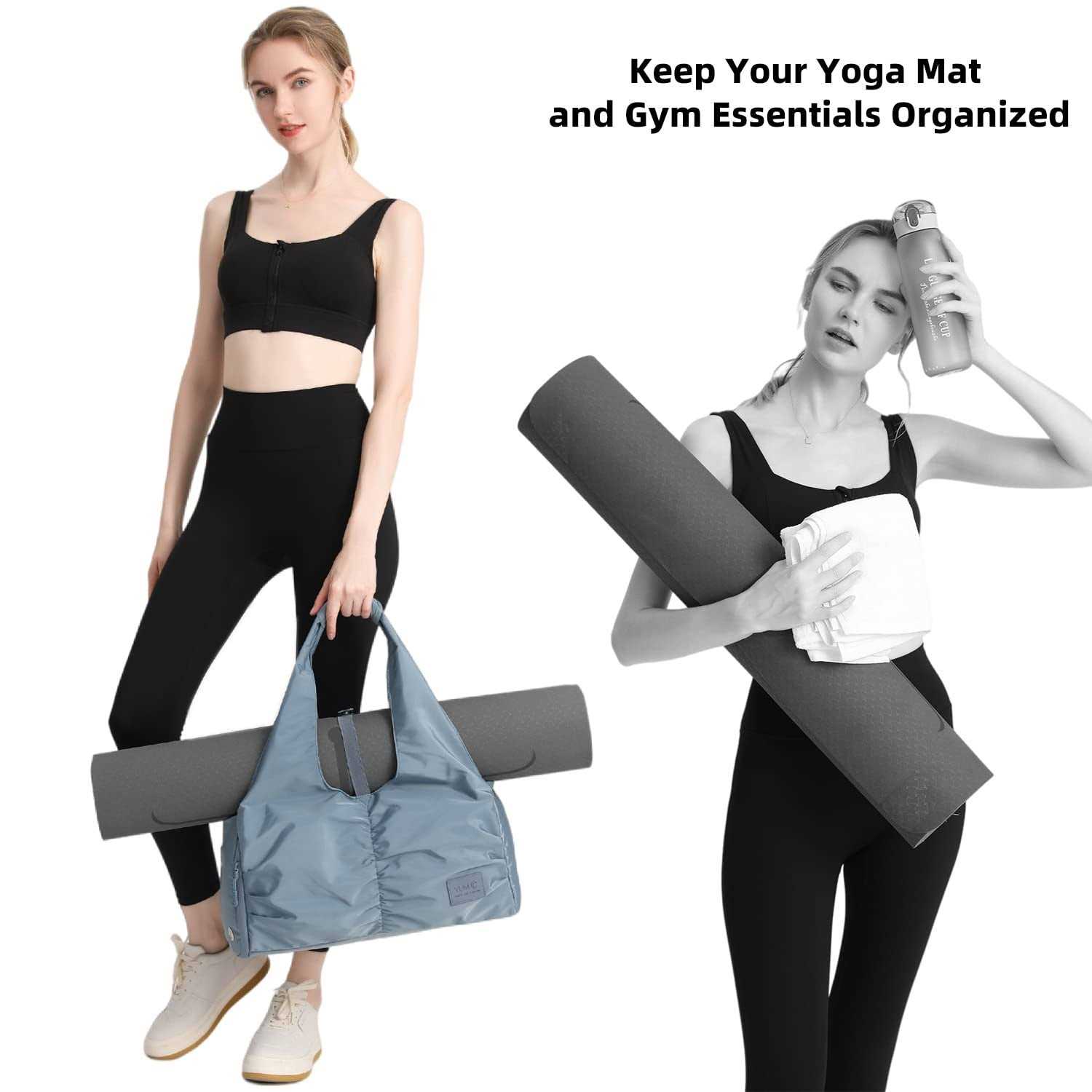 Y.U.M.C. Travel Yoga Gym Bag for Women, Carrying Workout Gear, Makeup, and Accessories, Shoe Compartment and Wet Dry Storage - Image 4