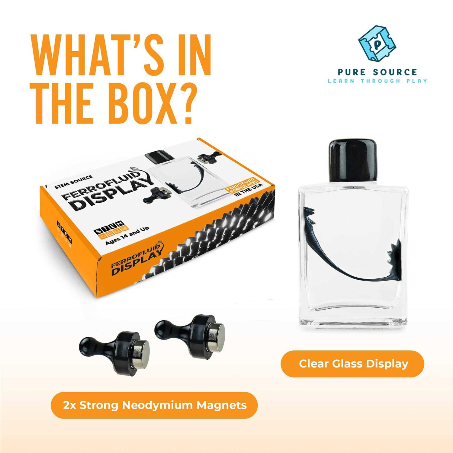 Pure Source Ferrofluid Display Toy Bottle – Ferro Fluid Liquid Metal Stem Toy - Image 4