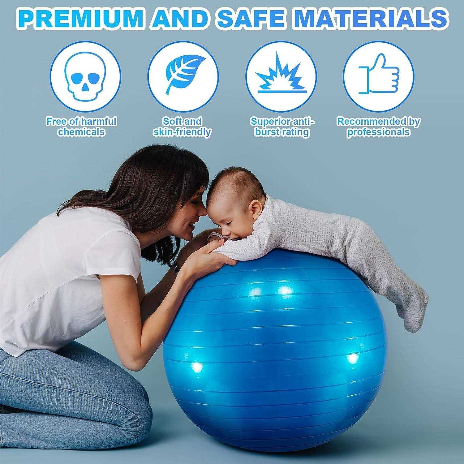 Innotech Extra Thick Yoga Ball Exercise Ball 5 Sizes Gym Ball - Image 4