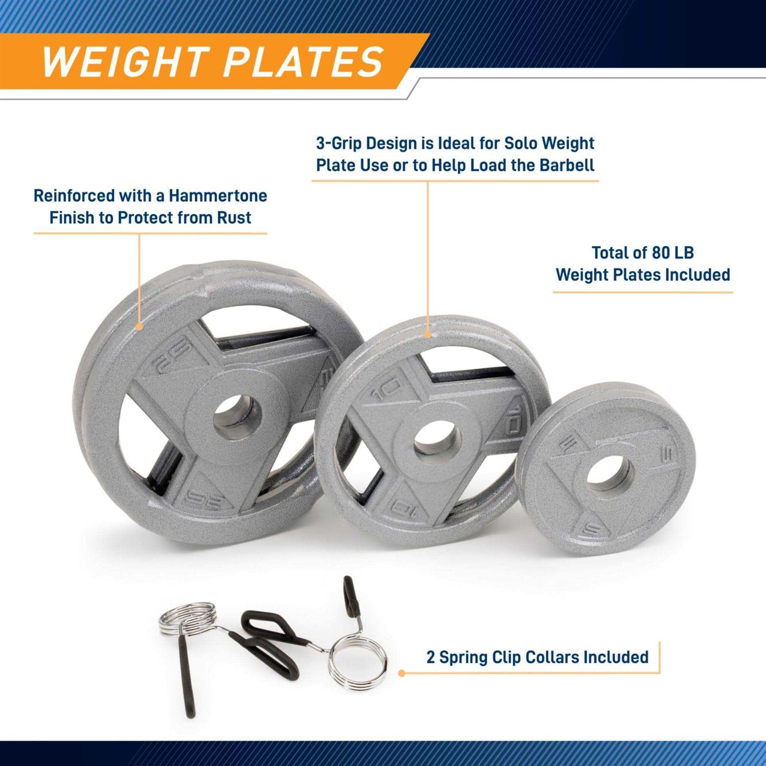 Marcy 110 lb. Olympic Weight Set MCW-110 - Image 4