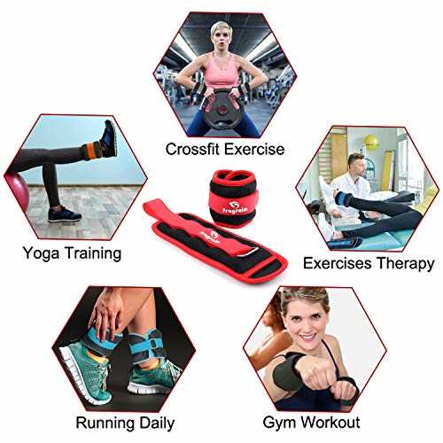 Ankle Weights for Women, Men and Kids - 1/2/3/4/6/8/10/12/15/20 LBS 1 Pair Strength Training Wrist/Leg/Arm Weight with Adjustable Strap for Jogging, - Image 3