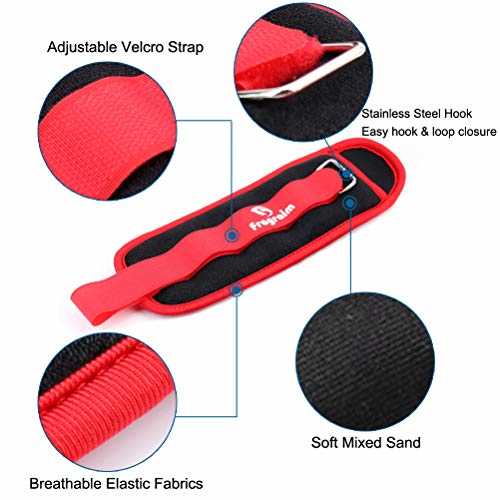 Ankle Weights for Women, Men and Kids - 1/2/3/4/6/8/10/12/15/20 LBS 1 Pair Strength Training Wrist/Leg/Arm Weight with Adjustable Strap for Jogging, - Image 4