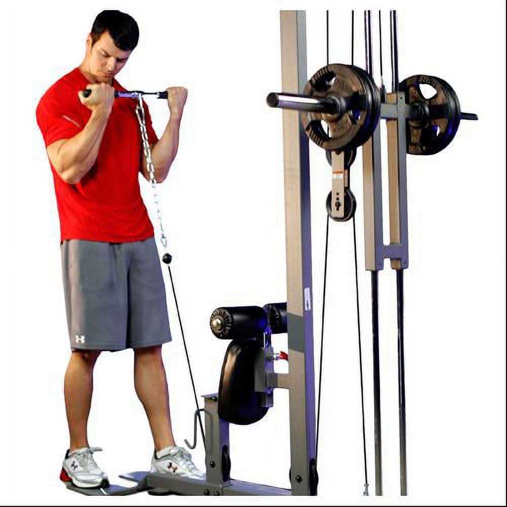 Xmark Lat Pull Down and Low Row Cable Machine, Heavy Duty Lat Machine with High and Low Pulley Stations - Image 3