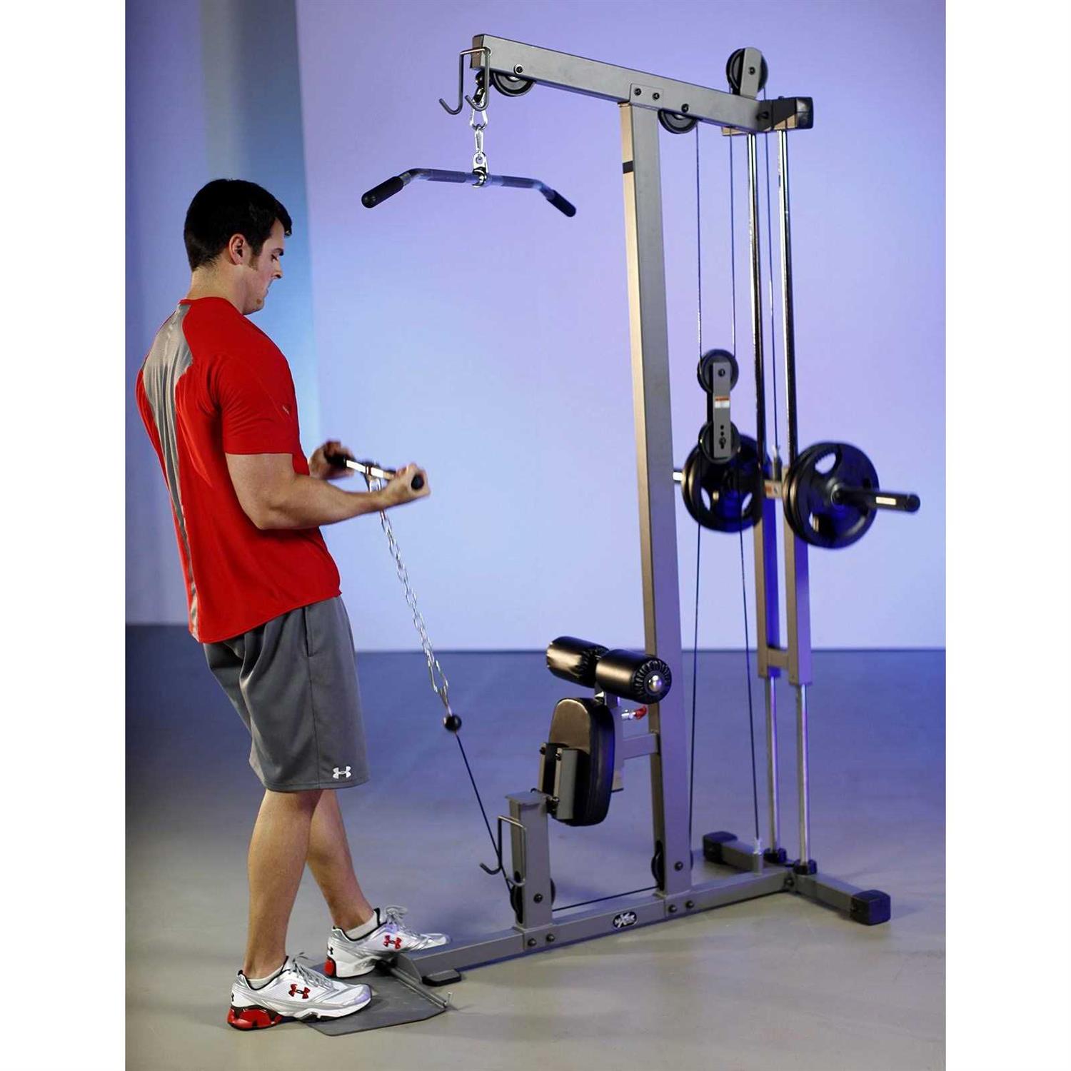 Xmark Lat Pull Down and Low Row Cable Machine, Heavy Duty Lat Machine with High and Low Pulley Stations - Image 5
