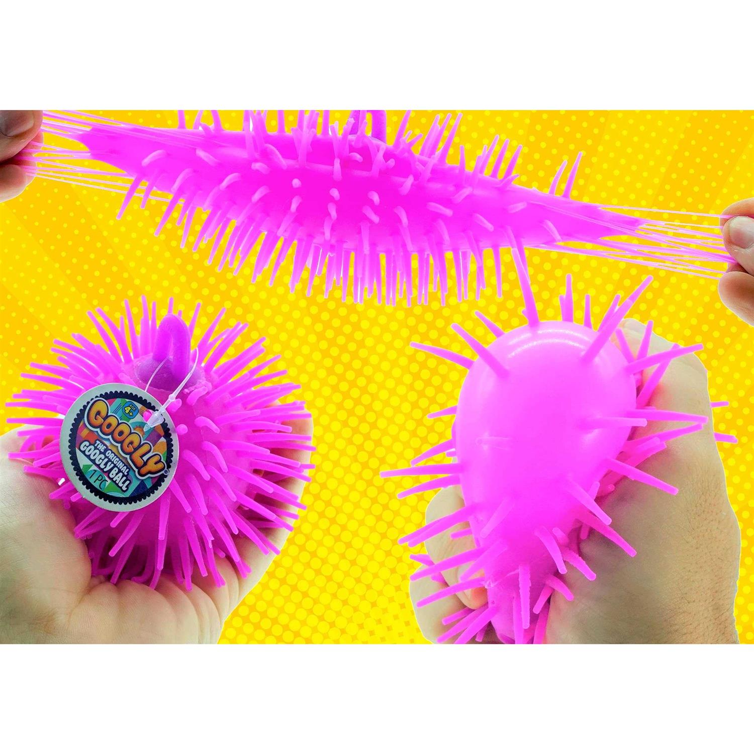 JA-RU Googly Puffer Ball Rubber Stretchy Spike Ball Soft Squishy Ball & Stretchable Tentacles Colorful Cool Ball Fidget Toy for Kids - Image 3
