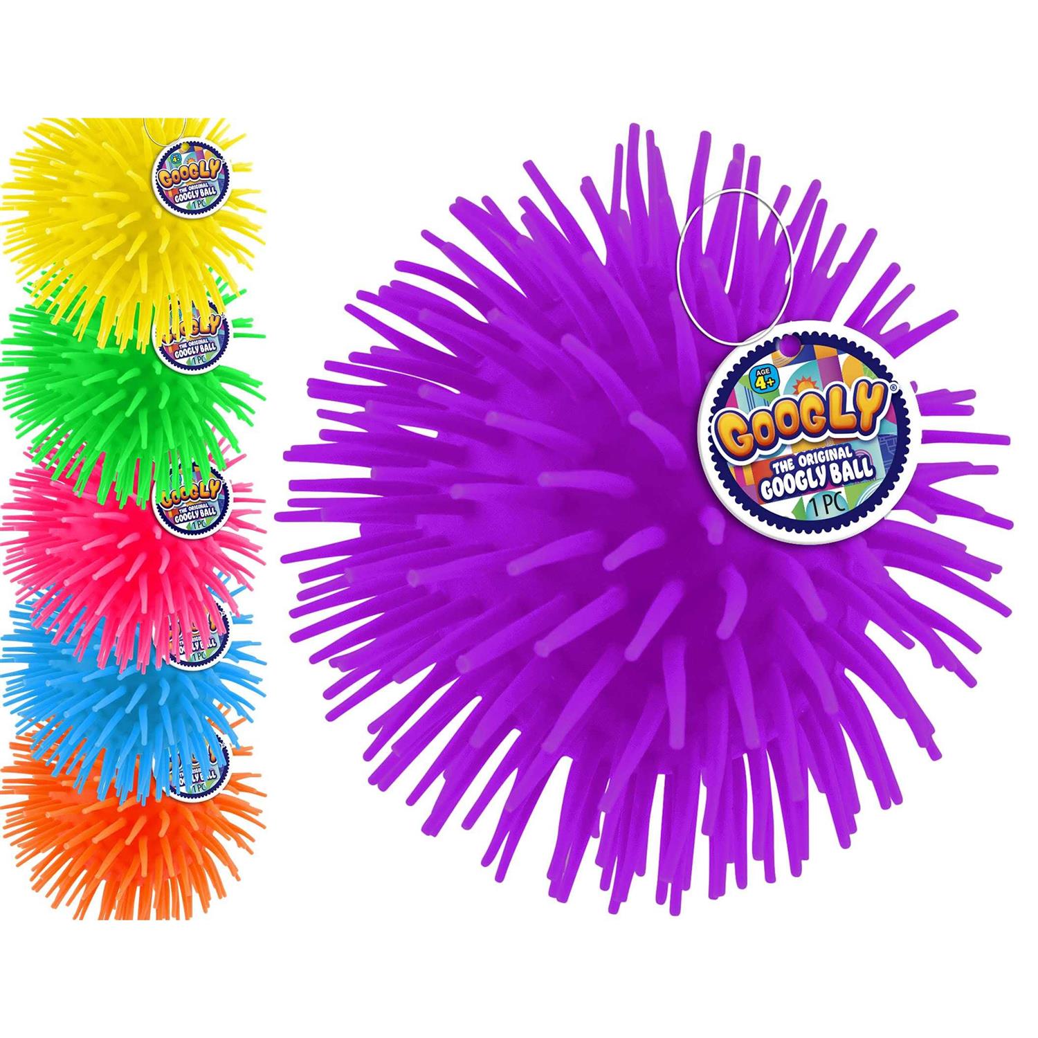 JA-RU Googly Puffer Ball Rubber Stretchy Spike Ball Soft Squishy Ball & Stretchable Tentacles Colorful Cool Ball Fidget Toy for Kids - Image 4
