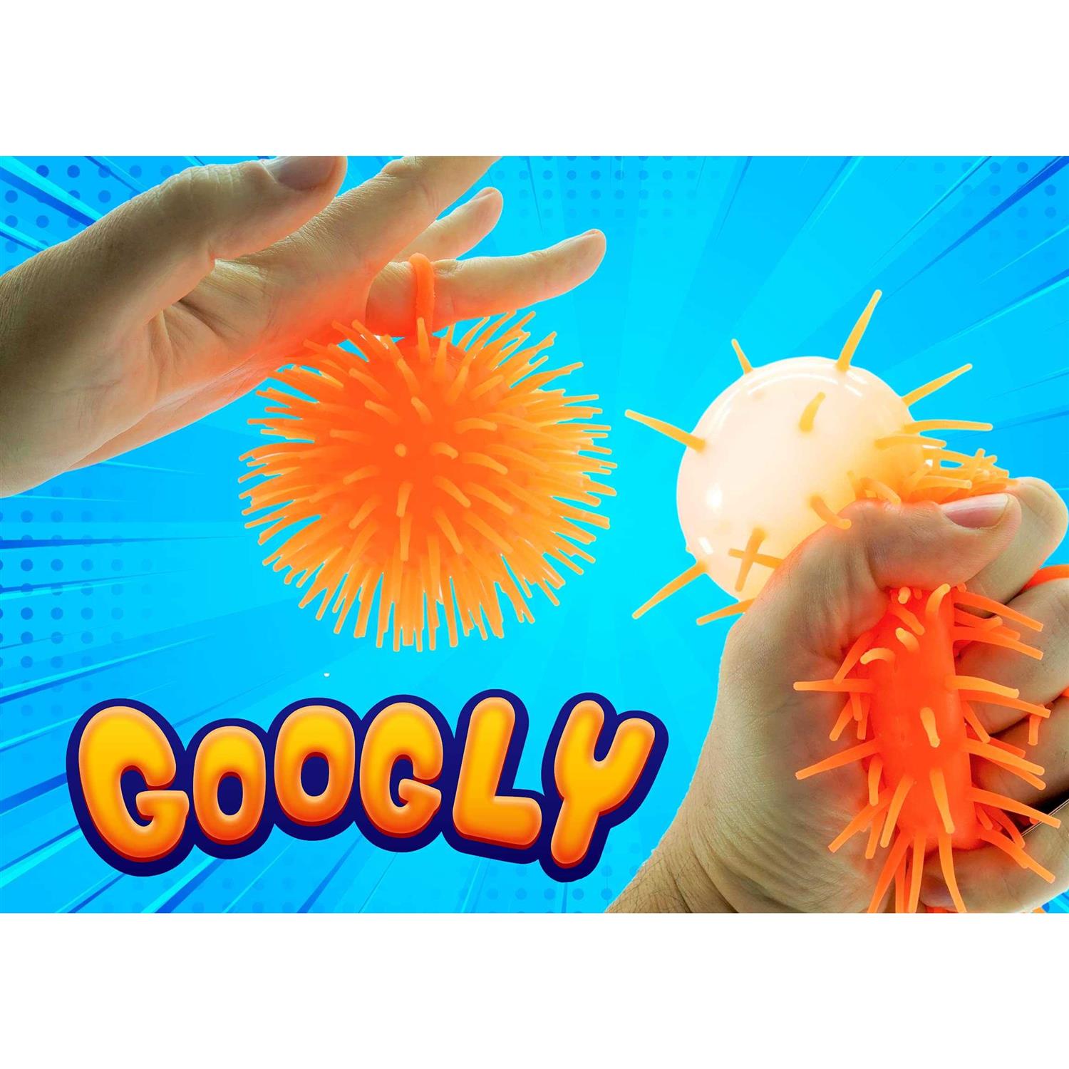 JA-RU Googly Puffer Ball Rubber Stretchy Spike Ball Soft Squishy Ball & Stretchable Tentacles Colorful Cool Ball Fidget Toy for Kids - Image 5
