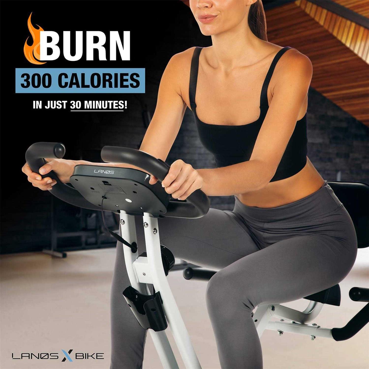 Lanos Workout Bike For Home 2 In 1 Recumbent Exercise Bike and Upright Indoor Cycling Bike Positions - Image 5