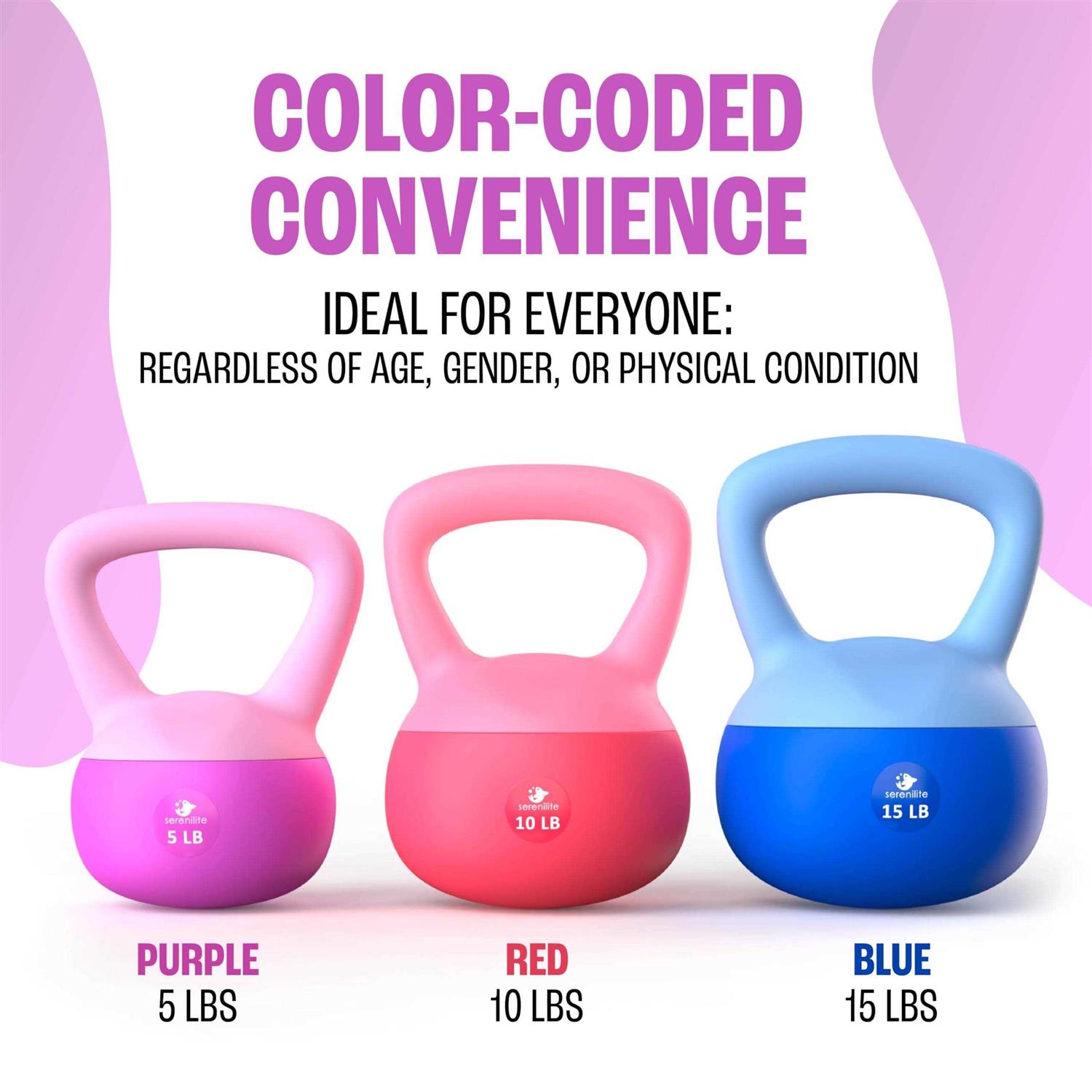 Soft Kettlebells Serenilite Kettlebell Sets Kettle Bell Sets for Women & Men - Image 3
