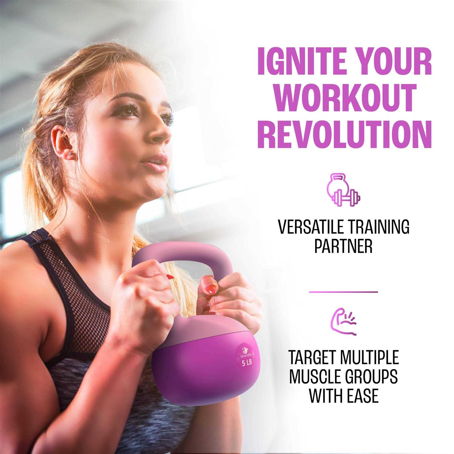 Soft Kettlebells Serenilite Kettlebell Sets Kettle Bell Sets for Women & Men - Image 4