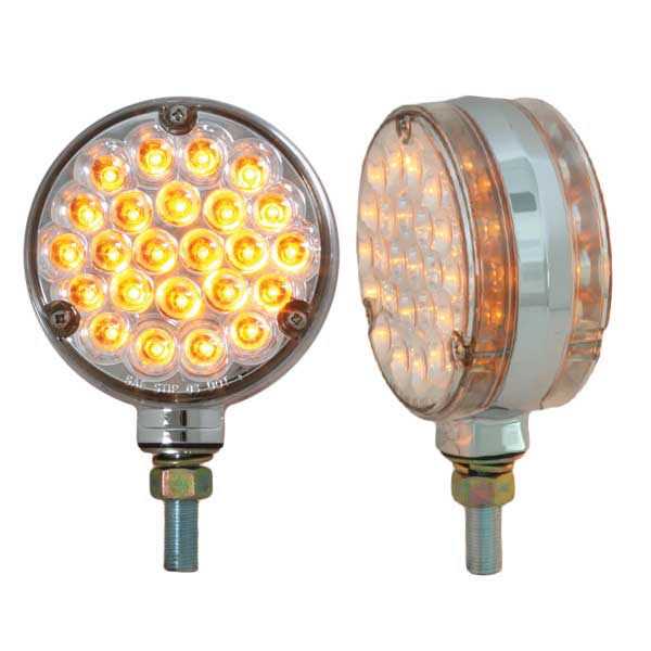 Grand General Amber/Red 4 Round Double Faced Pearl 24-LED Pedestal Light - Image 5