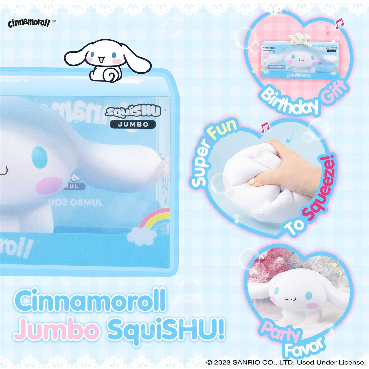 Hamee Sanrio Hello Kitty and Friends Cinnamoroll Jumbo Squishy Toy - Image 4