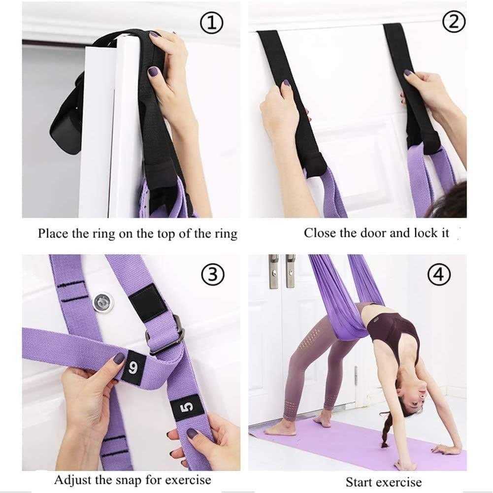 Fitness Yoga Stretching Strap Adjustable Leg Stretcher Back Bend Assist Trainer - Image 3