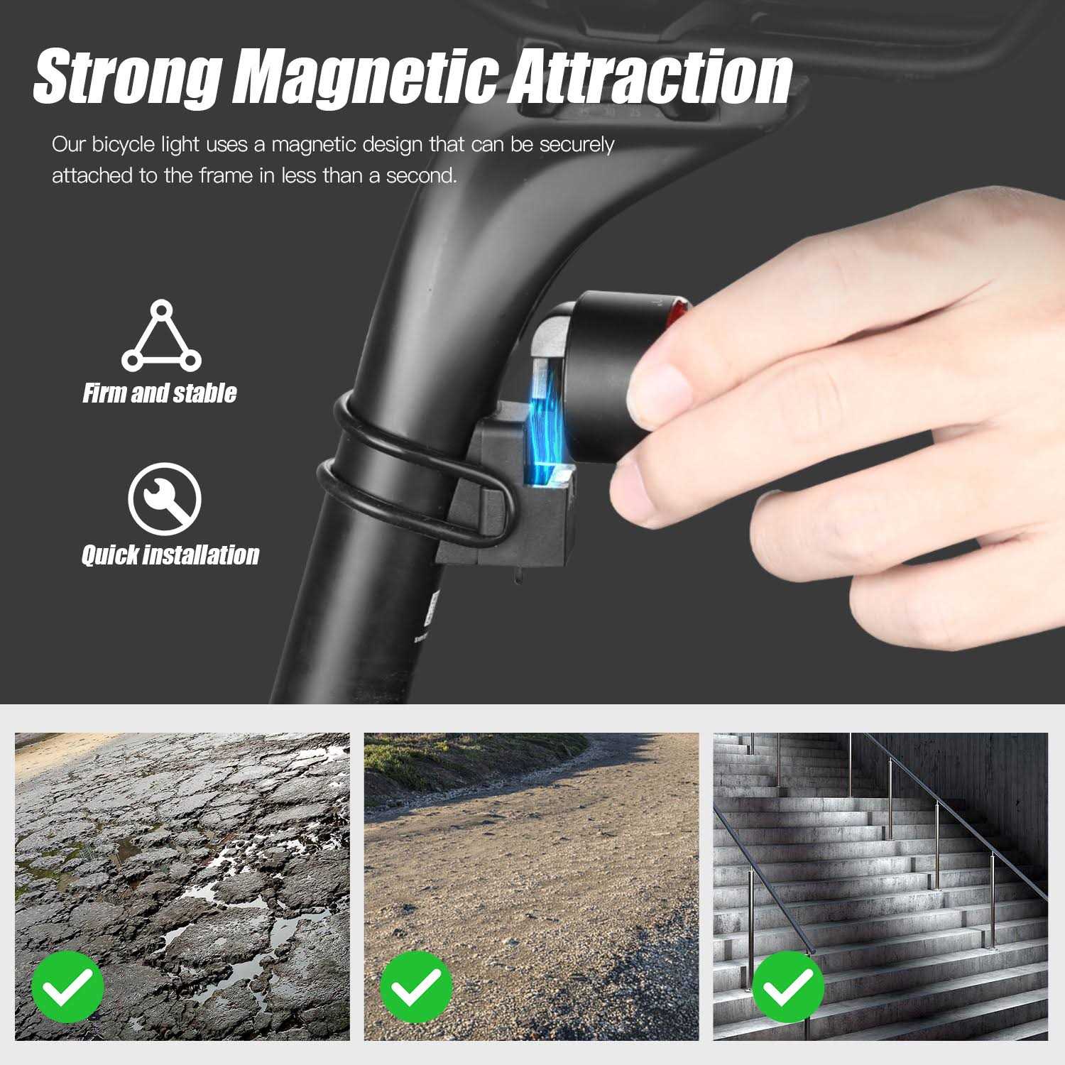 LOOP-100 Gaciron Smart Brake Bike Tail light 100lm Bicycle Rear light Magnetic Mounting For Seat Tube & Saddle Waterproof Bike Lamp - Image 3