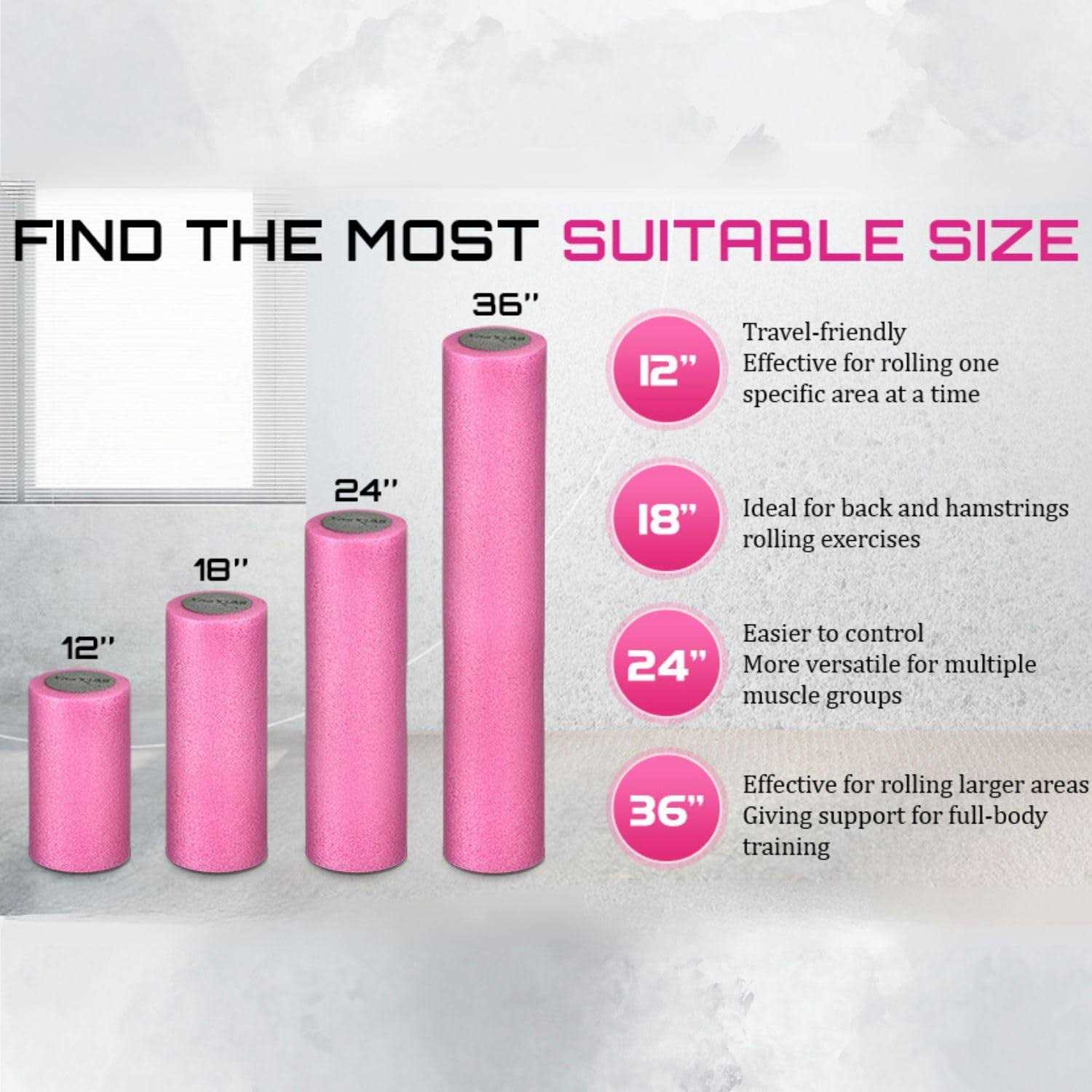 Yes4All Two-Layer Foam Rollers Pe for Many Exercises - Image 4