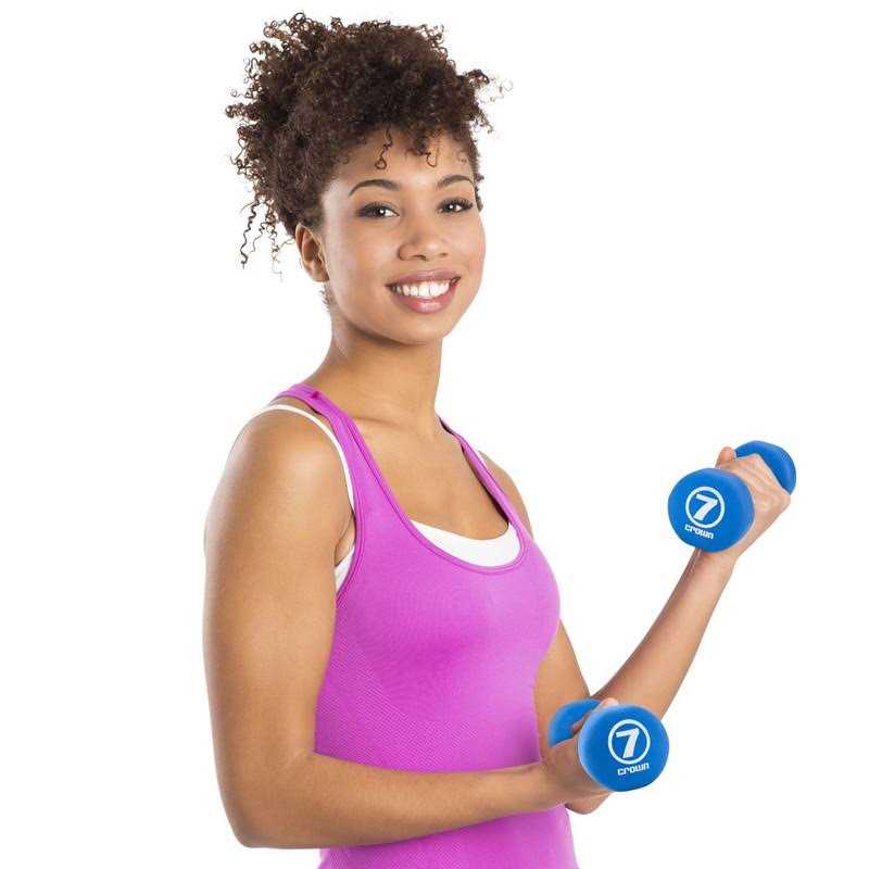 Crown Sporting Goods Pair Neoprene Body Sculpting Hand Weights - Image 3