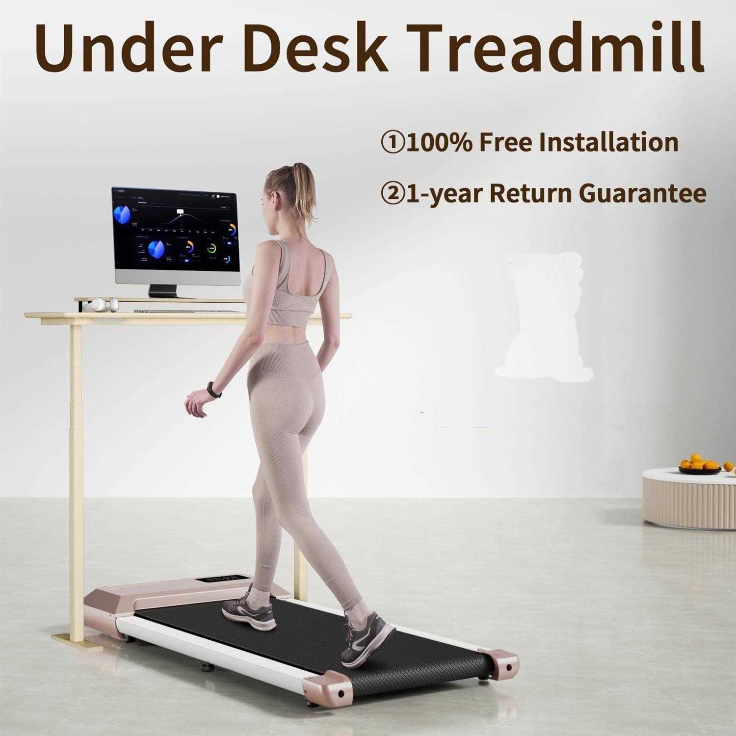 Walking Pad Treadmill 2.5Hp, Ultra-Quiet with Remote Control-Under Desk Treadmill 2 in 1 Walking and Jogging with Remote Control LED Display - Image 5