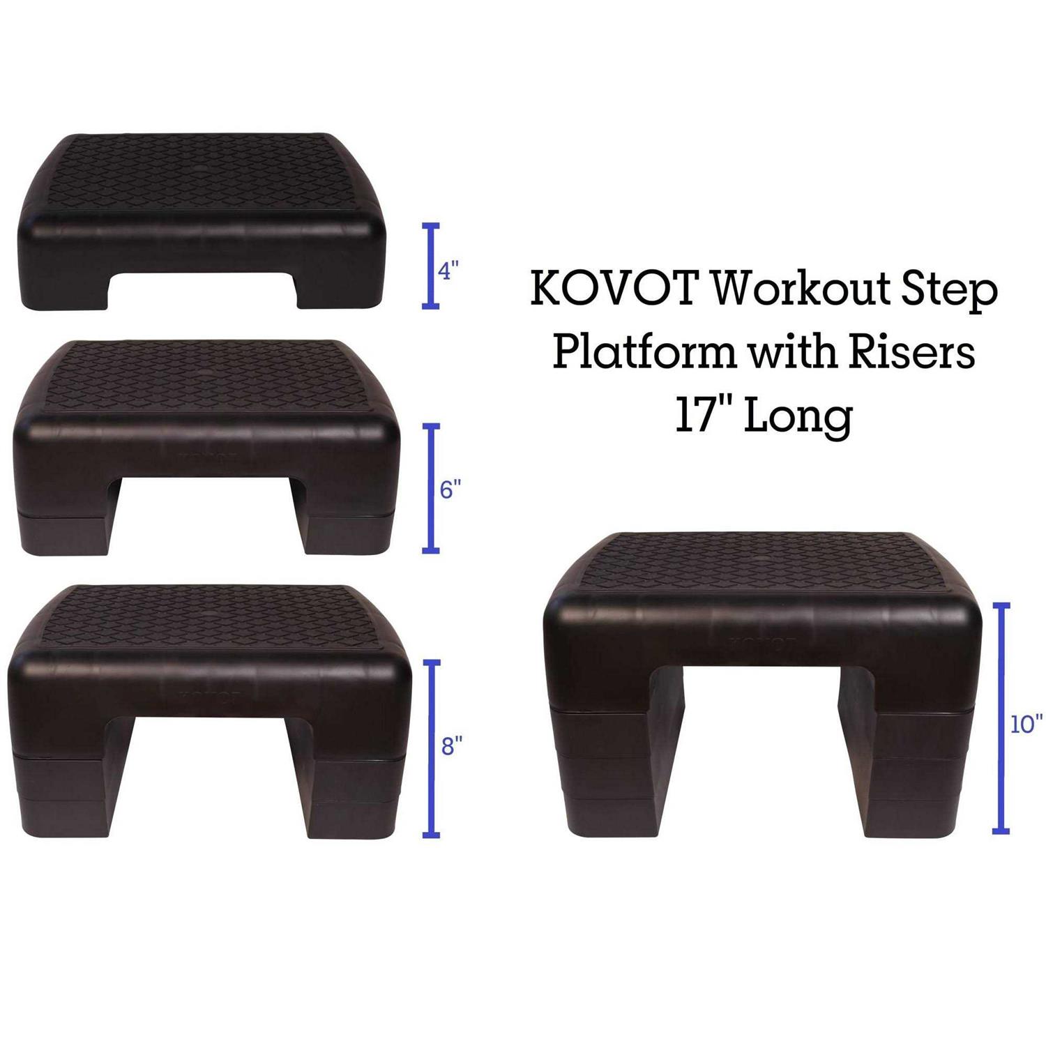 KOVOT Workout Step with Risers Mobility Stool for Seniors Kids & Pets - Image 4