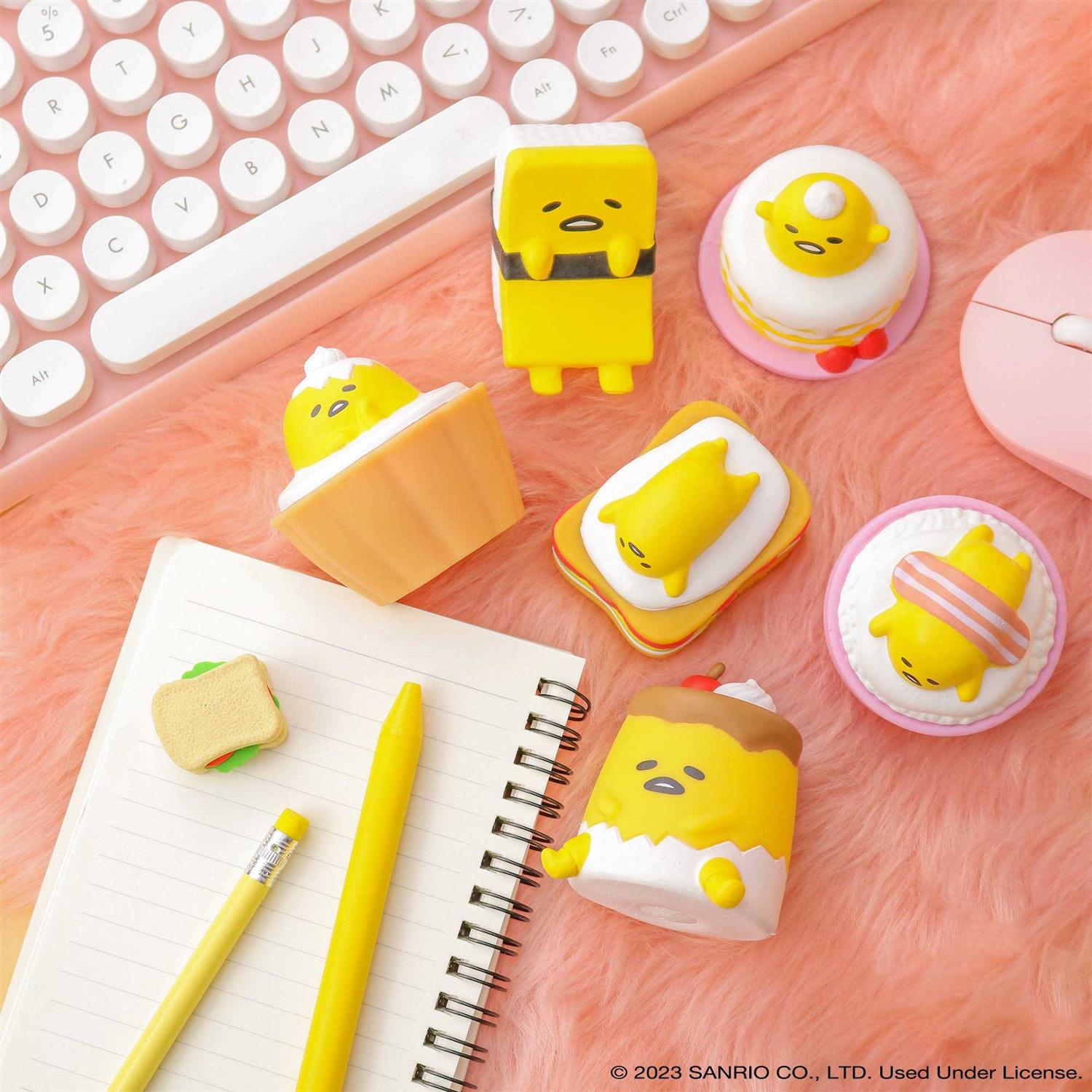 Hamee Sanrio Gudetama Lazy Egg Yolk Cute Water Filled Squishy Box Mini Fidget Stuffer Baby Birthday Gift Bag - Image 3
