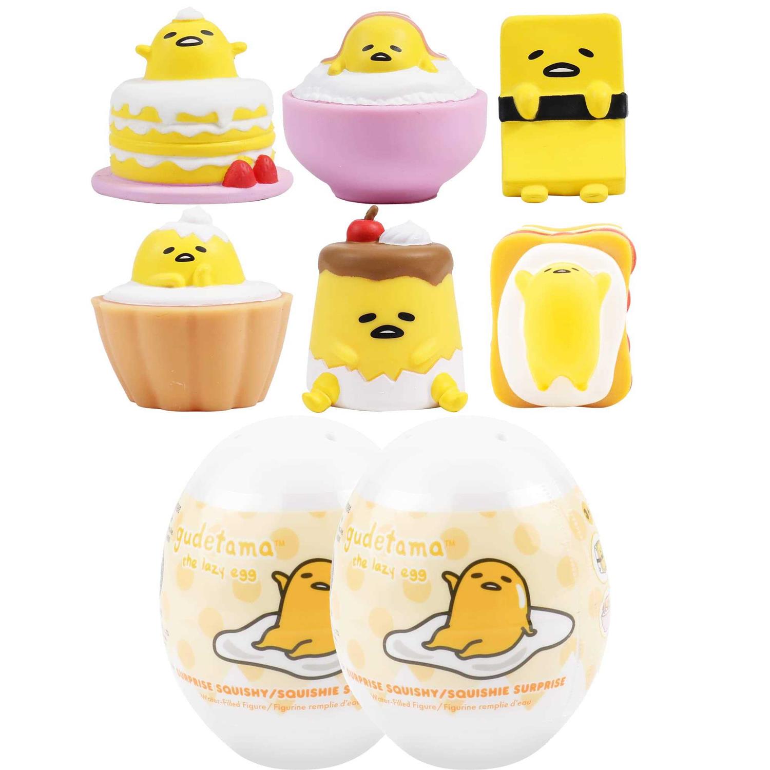 Hamee Sanrio Gudetama Lazy Egg Yolk Cute Water Filled Squishy Box Mini Fidget Stuffer Baby Birthday Gift Bag - Image 4