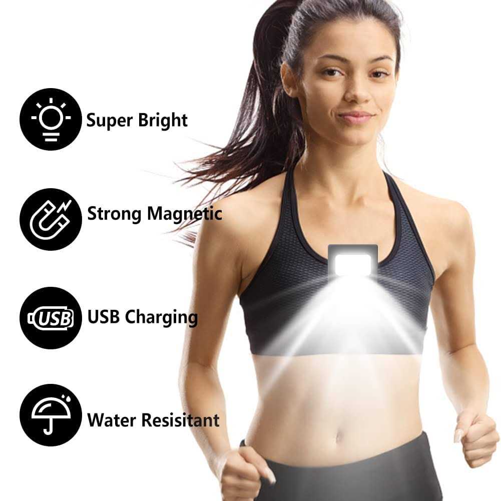 GOANDO Running Lights 2 Pack Safety Jogging LED Light for Runners and Joggers High Visibility Reflective Running Gear with USB Charging Line and - Image 3