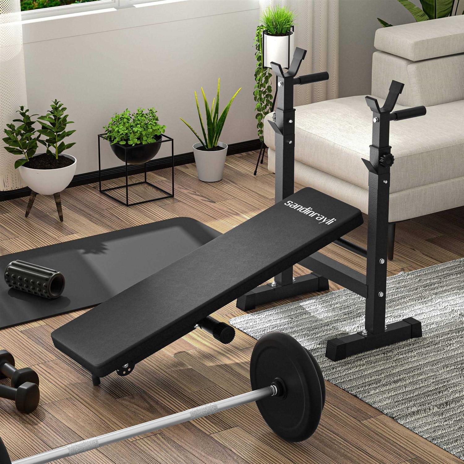 JAXPETY Folding Weight Bench With Rack Adjustable Lifting Strength Gym Workout - Image 5