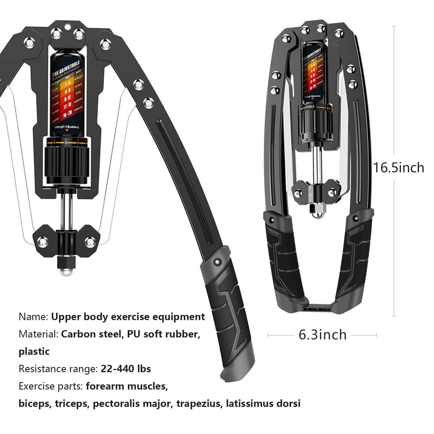 EAST MOUNT Twister Arm Exerciser Adjustable 22-440lbs Hydraulic Power - Image 3