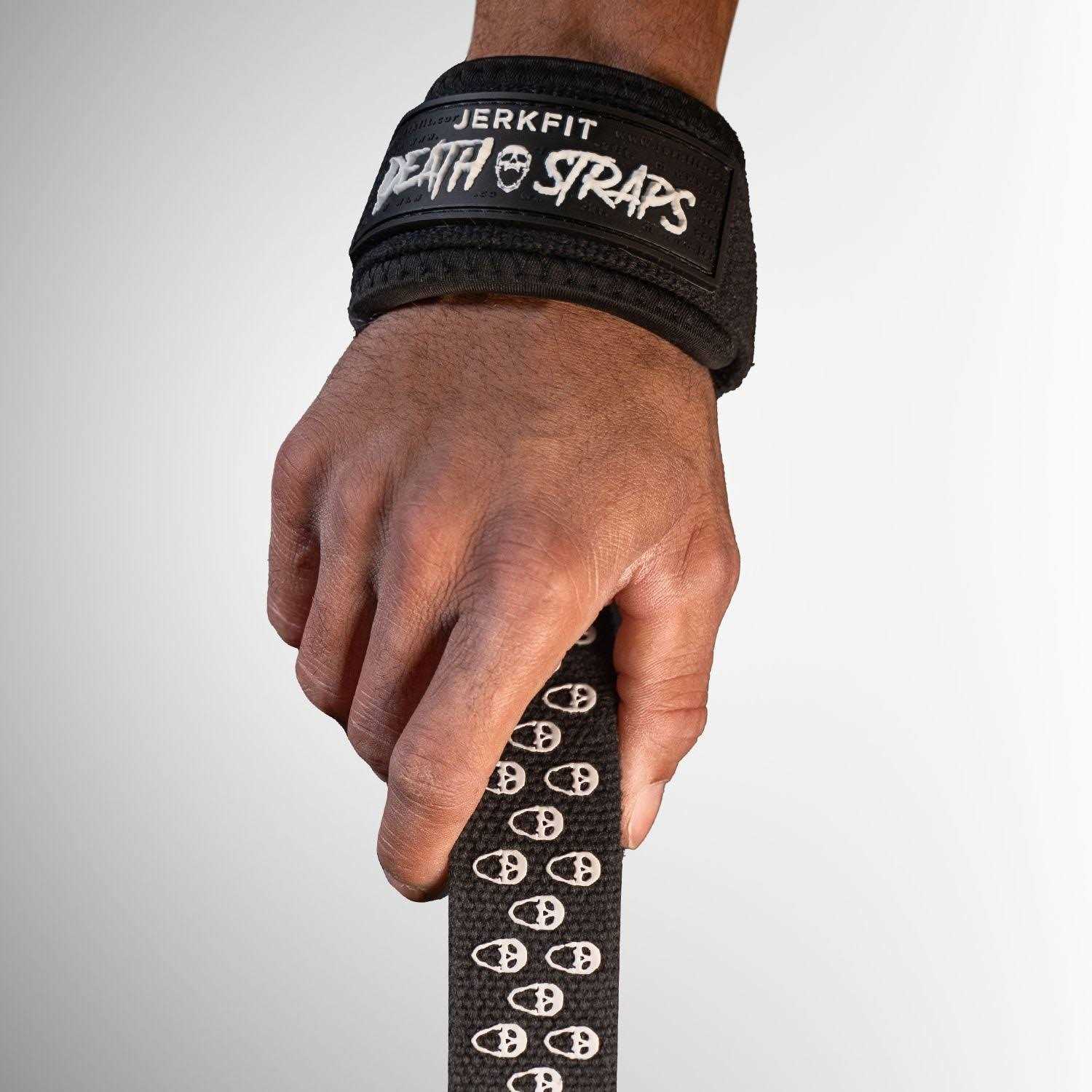 JerkFit Death Straps Traditional Lifting Straps with Double Sided Skull-Grip - Image 3