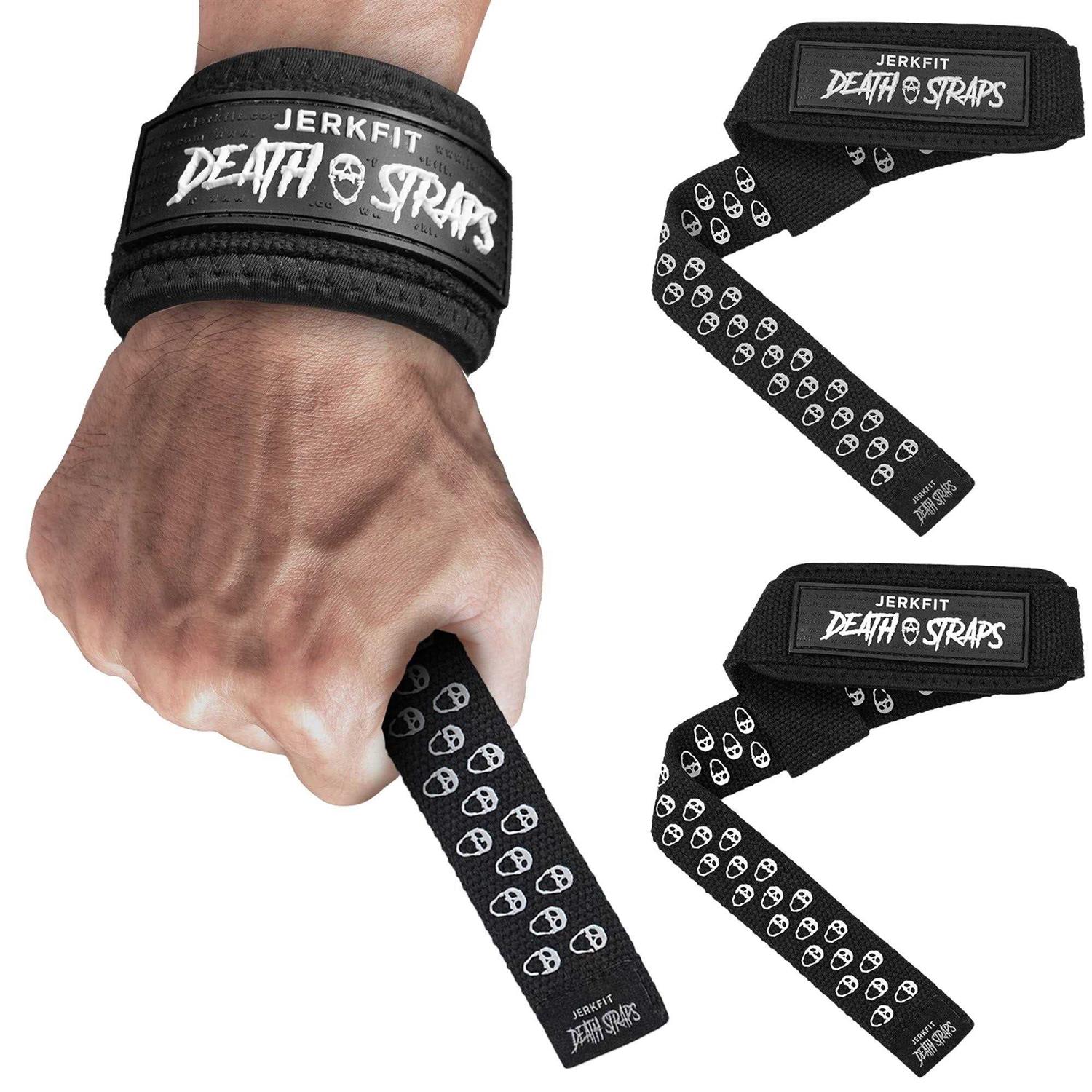 JerkFit Death Straps Traditional Lifting Straps with Double Sided Skull-Grip - Image 4