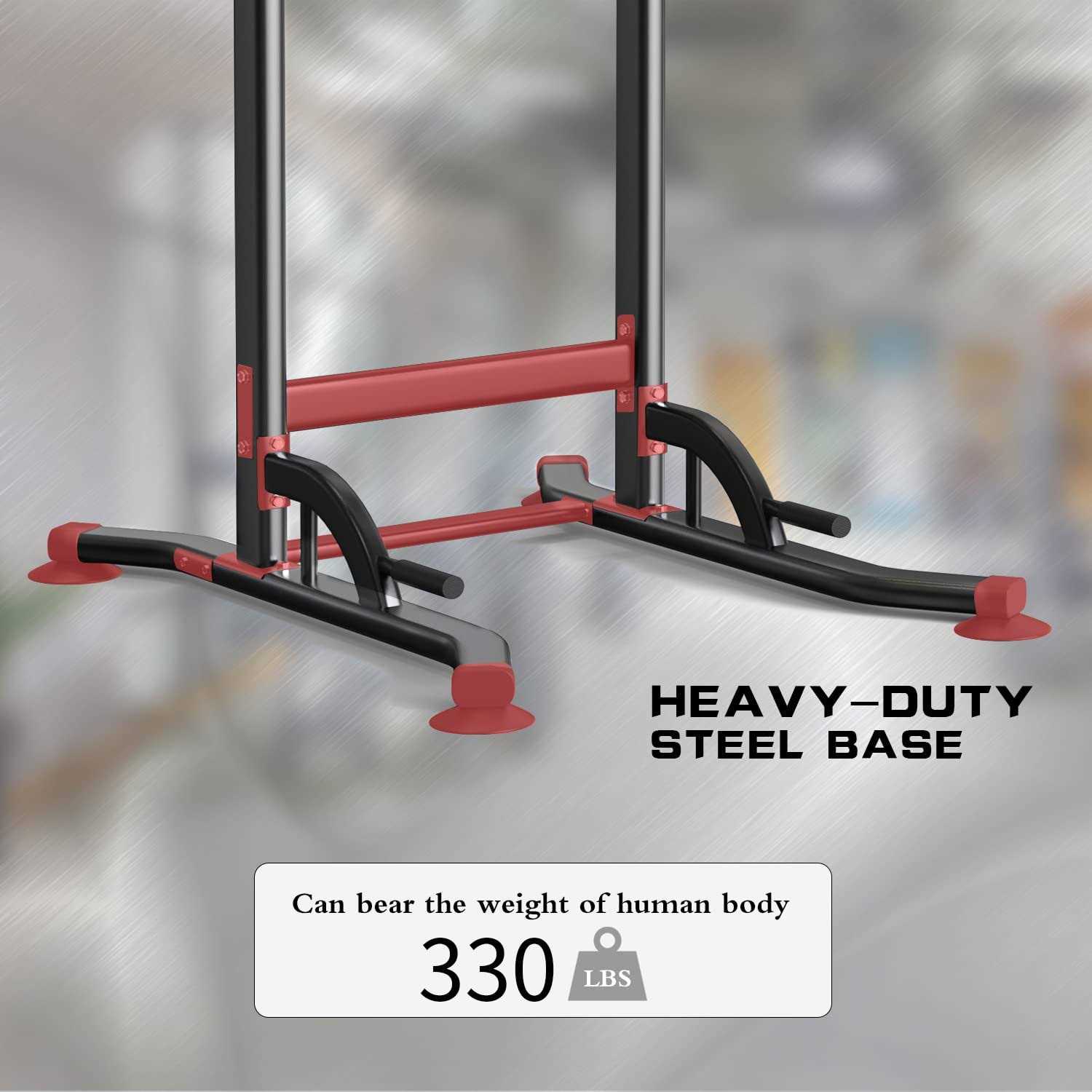 Wesfital Power Tower Dip Station Pull Up Bar Stand Height Adjustable Strength Training Equipment for Fitness Home Workout - Image 4