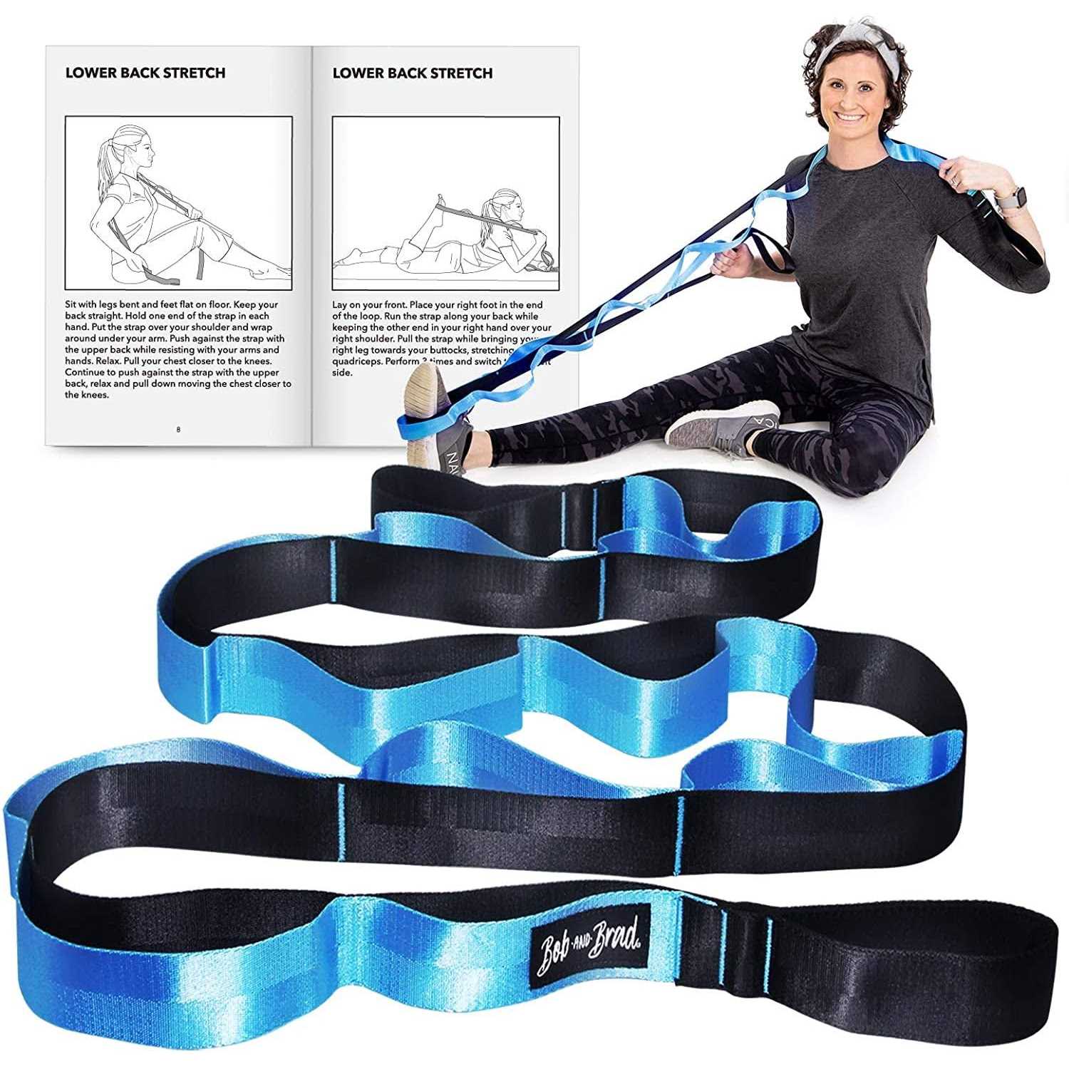 BOB AND BRAD Stretch Strap 12 Loop Yoga Stretch Strap Non-elastic Stretch Strap for Stretching - Image 3