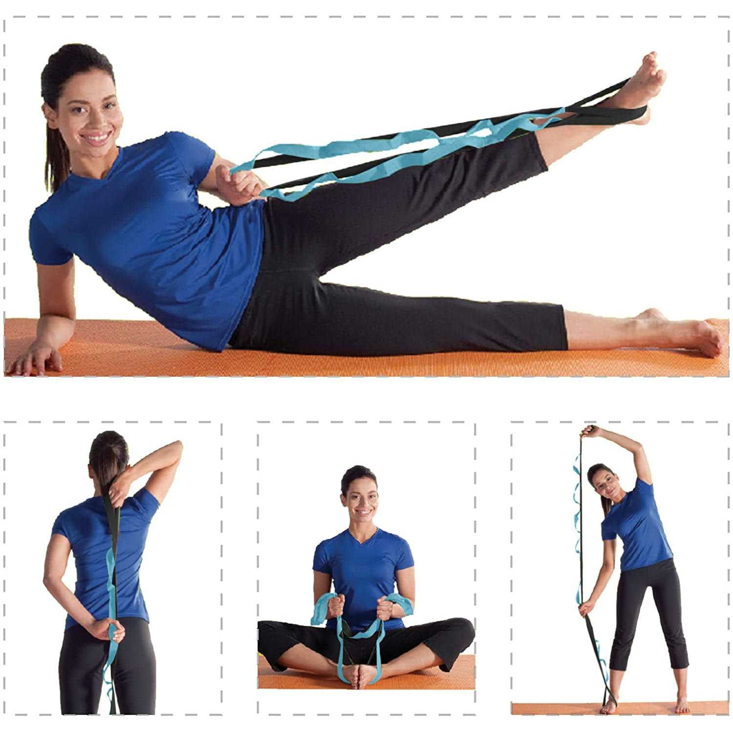 BOB AND BRAD Stretch Strap 12 Loop Yoga Stretch Strap Non-elastic Stretch Strap for Stretching - Image 5