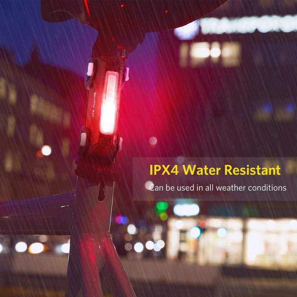 ThorFire Bike Tail Light USB Rechargeable LED Waterproof Bike Light Bright Bicycle Rear Cycling Safety Flashlight - Image 4