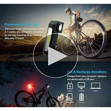 ThorFire Bike Tail Light USB Rechargeable LED Waterproof Bike Light Bright Bicycle Rear Cycling Safety Flashlight - Image 5